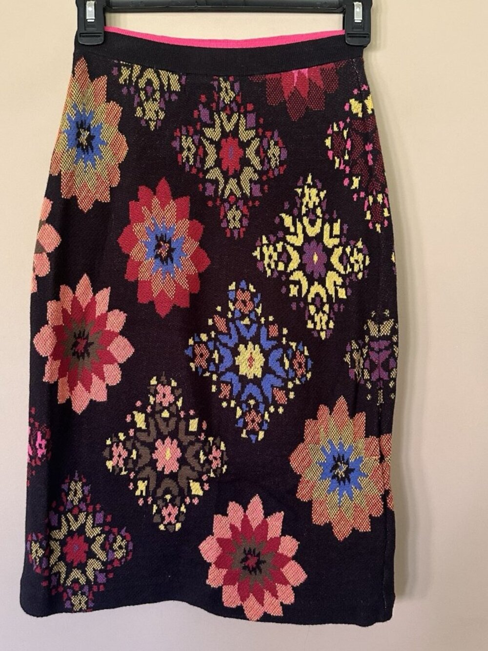 Maeve Anthropologie Floral Granny Square Skirt Women XXS Knit Boho Rainbow Flowe - Picture 5 of 7
